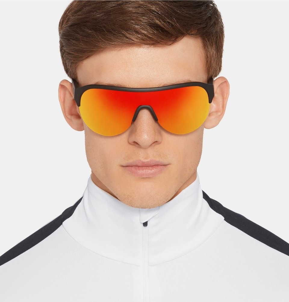 Moncler - Matte-Acetate Ski Sunglasses - Men - Red Moncler