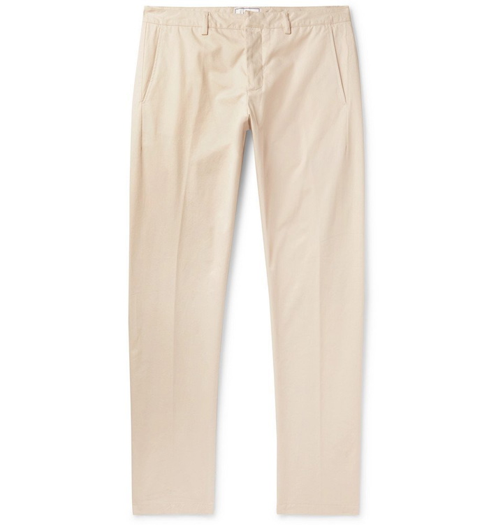 Photo: AMI - Tapered Cotton-Twill Trousers - Off-white