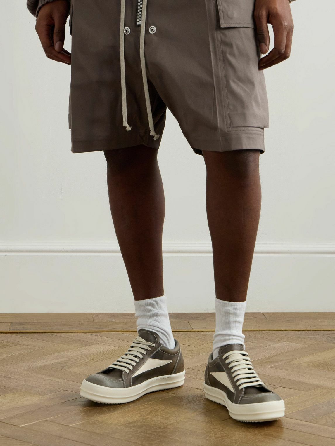 Rick Owens - Vintage Transparent-Leather Sneakers - Gray