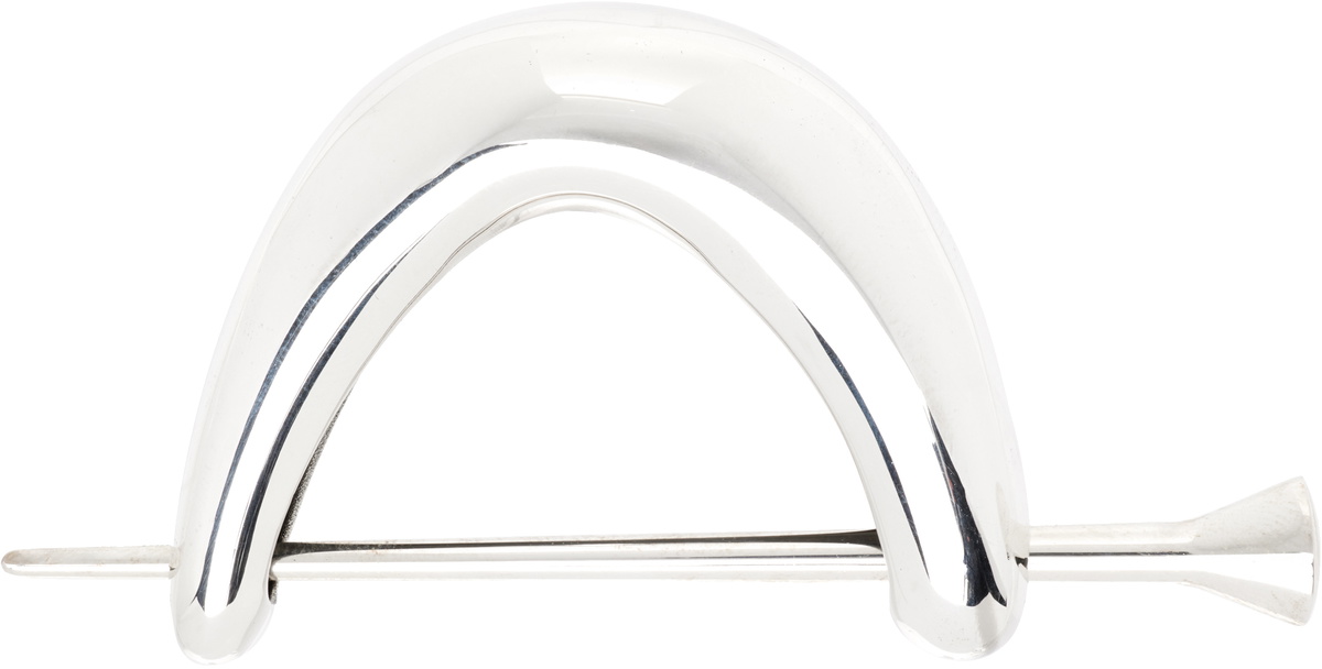 Bottega Veneta Silver Ellipse Hair Pin