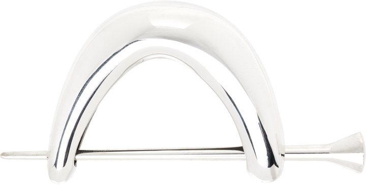 Photo: Bottega Veneta Silver Ellipse Hair Pin