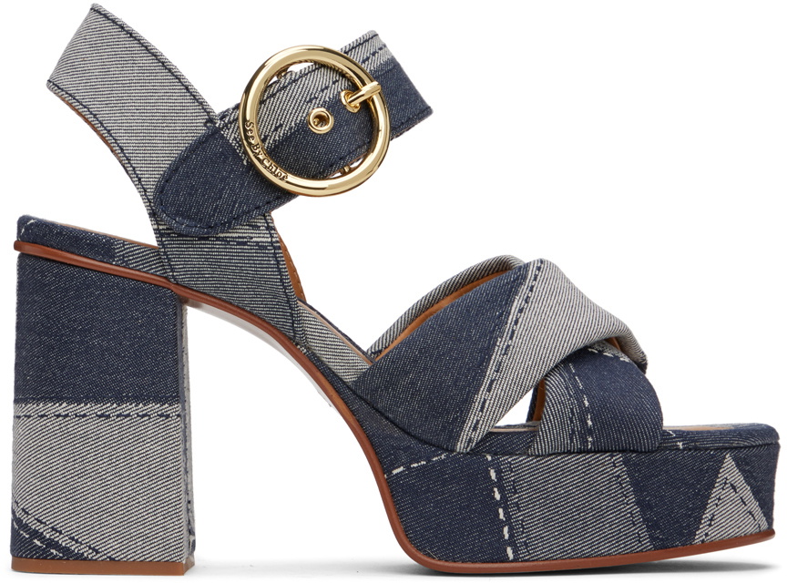 【関税込み】See by Chloe ブルー Joei サンダル Blue Joei Slides | See by Chloe
