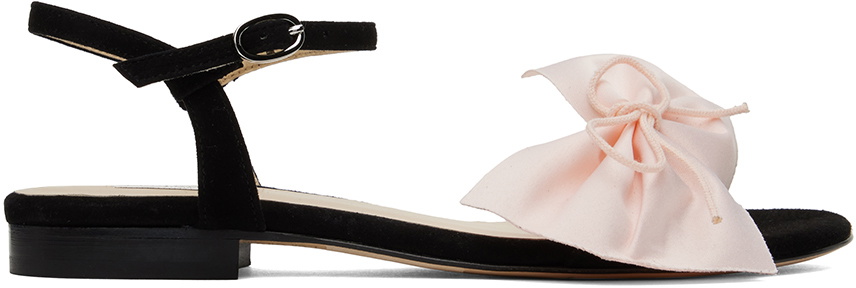 Repetto Black & Pink Janice Sandals