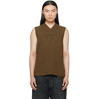 MM6 Maison Margiela Khaki Wool Sweater Vest