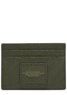 Marc Jacobs The Card Case Grained Leather Card Holder - Dark Green - One Size