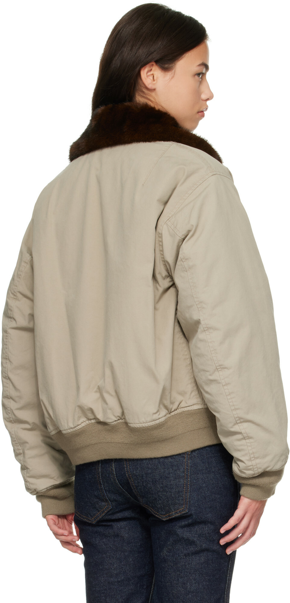 Nothing Written Beige Maison Pilot Jacket