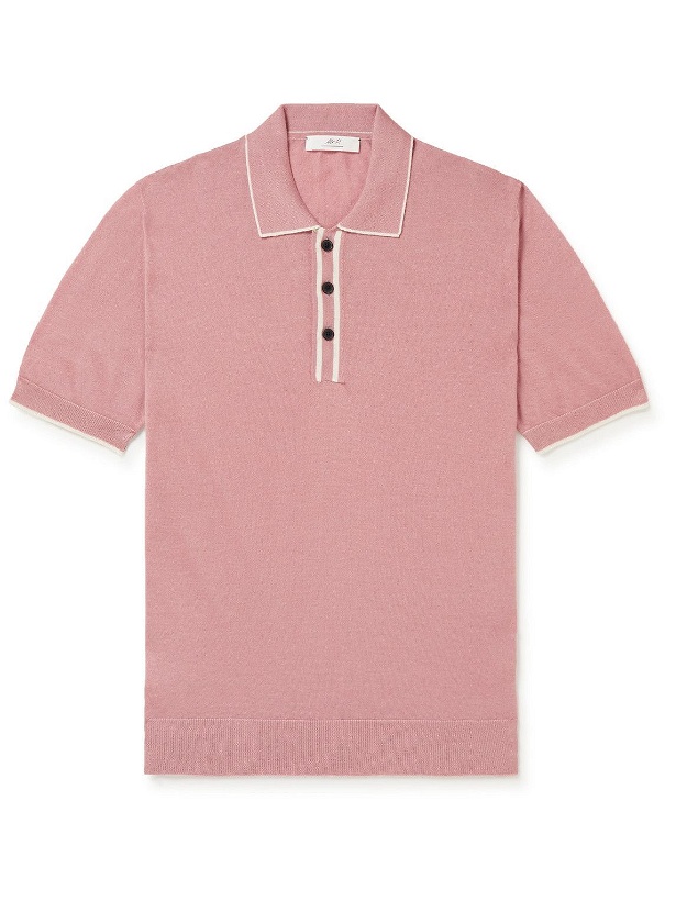 Photo: Mr P. - Cashmere and Silk-Blend Polo Shirt - Pink