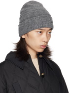GANNI Gray Soft Wool Beanie