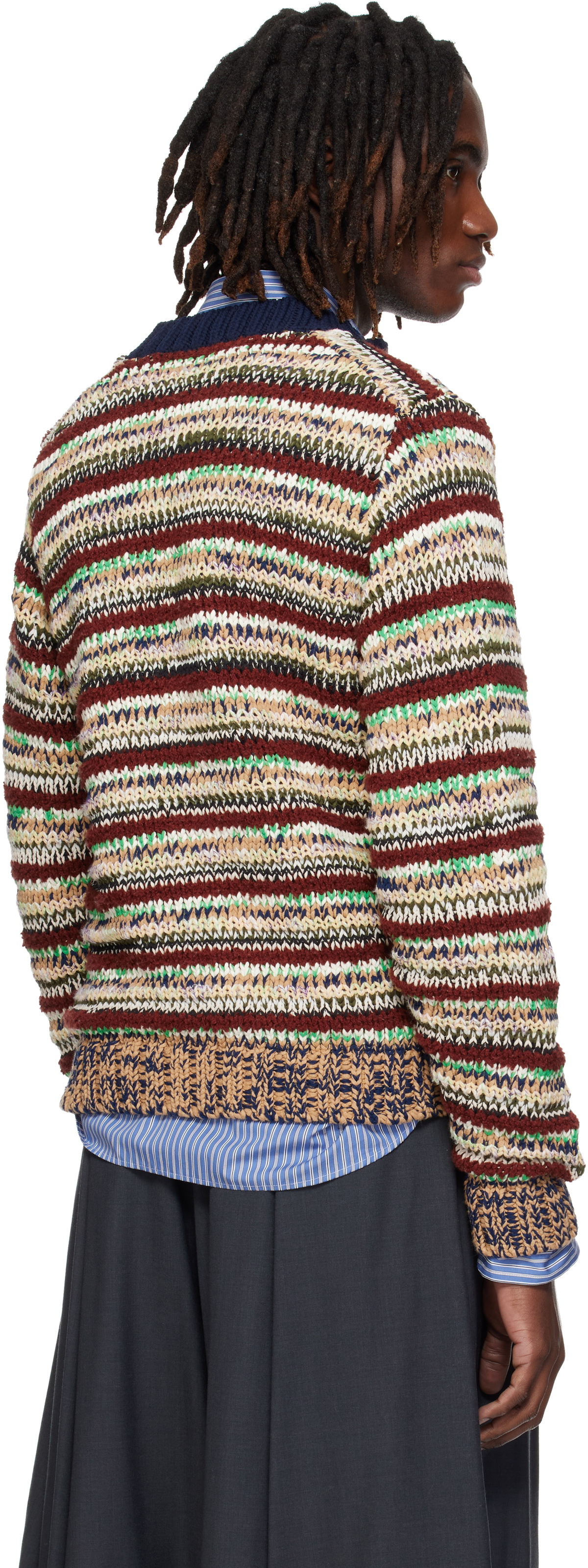 sacai Multicolor Mix Knit Blouson Cardigan
