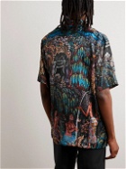 Endless Joy - Goa Gajah Convertible-Collar Printed Silk-Satin Shirt - Multi