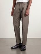 Zegna - Cotton and Linen-Blend Trousers - Green