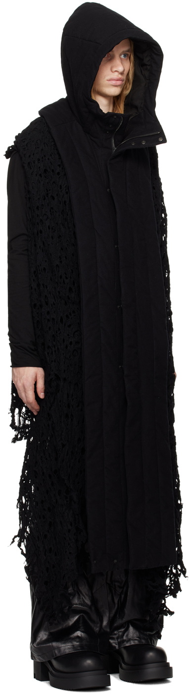 Julius Black Long Drape Hood Julius