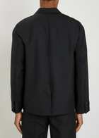 Vowels Wool and Mohair-blend Blazer Black