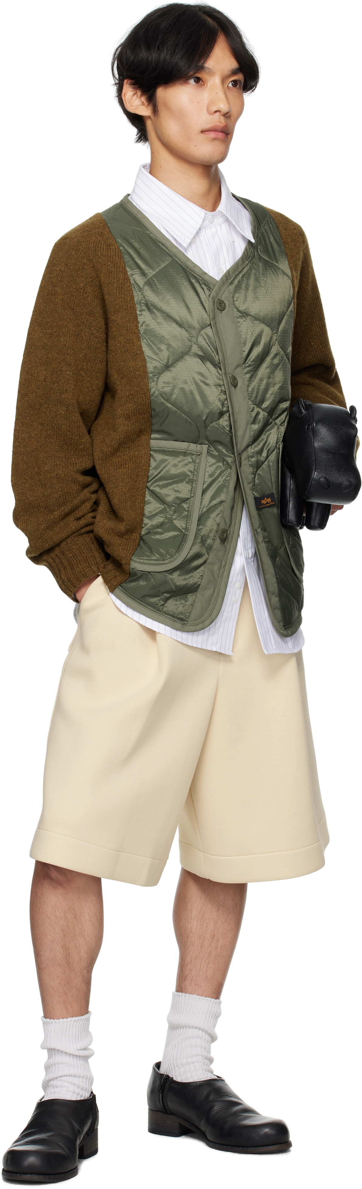 Bless Brown & Green N°80 Liningknitter Cardigan Jacket