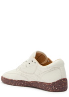 Gabriela Hearst Ohio Grained Leather Sneakers Ivory