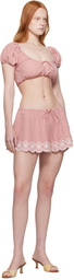 GUIZIO Red Ravello Gingham Top