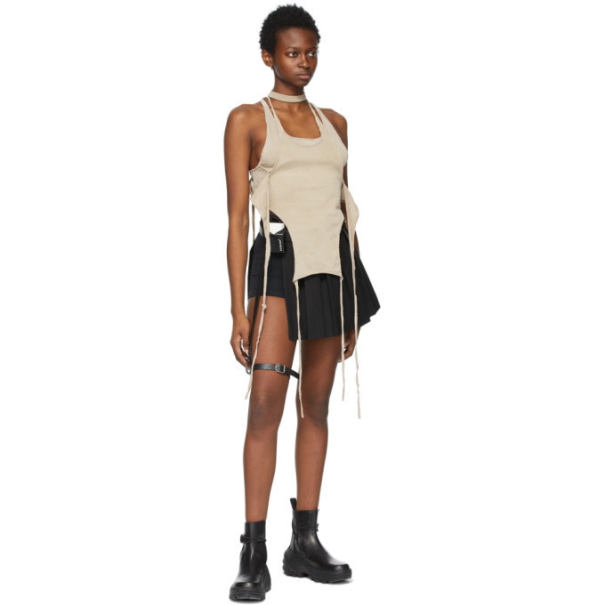 Hyein Seo SSENSE Exclusive Beige Slash Tank Top Hyein Seo