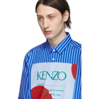 Kenzo Blue Striped Wedding Invitation Shirt
