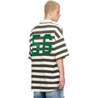 COÛT DE LA LIBERTÉ Black & White Connor Stripe Rugby Polo
