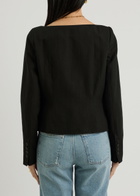 Skall Studio Athena Linen-blend Blazer Black