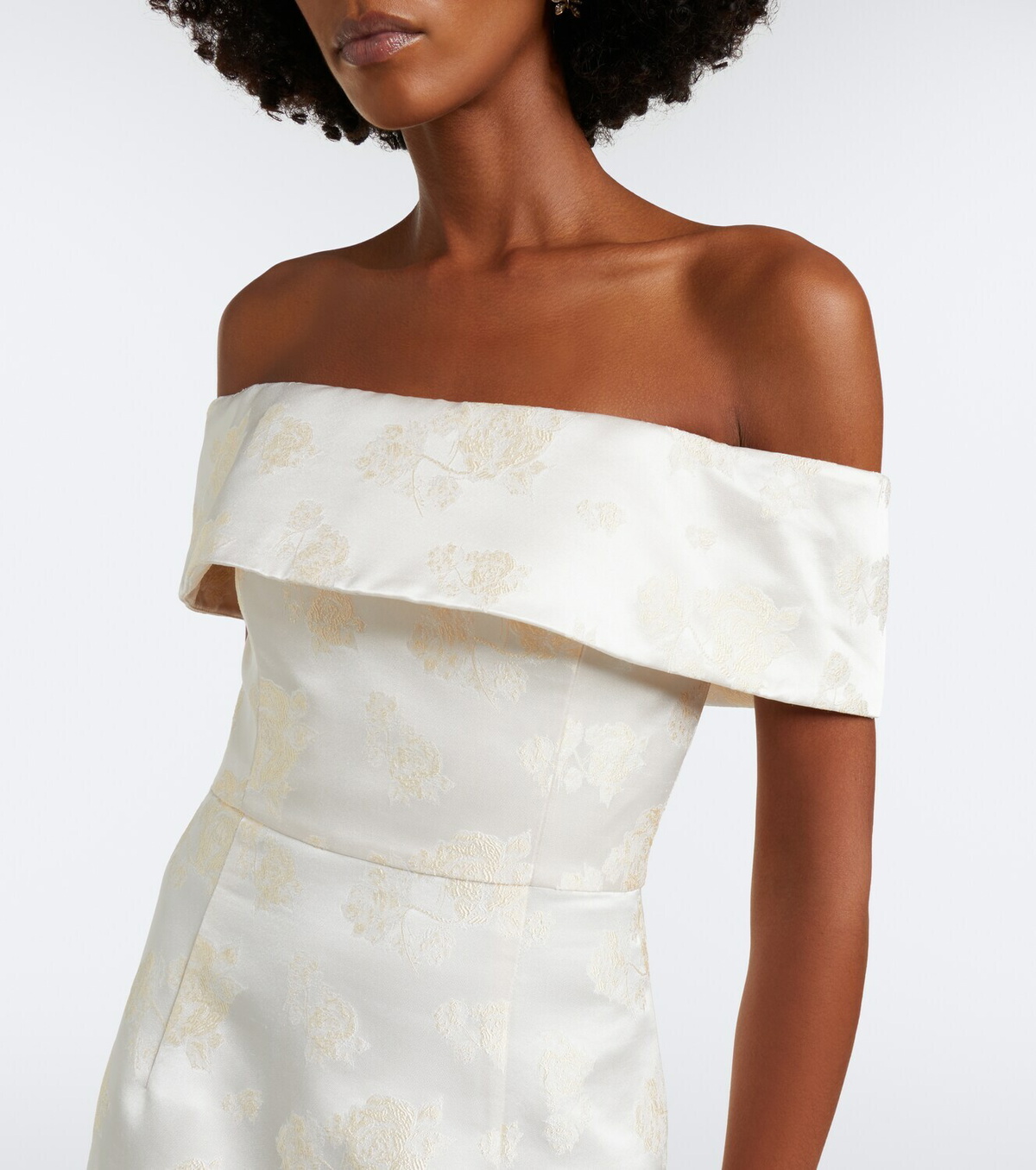 Markarian Bridal Clover brocade bustier gown