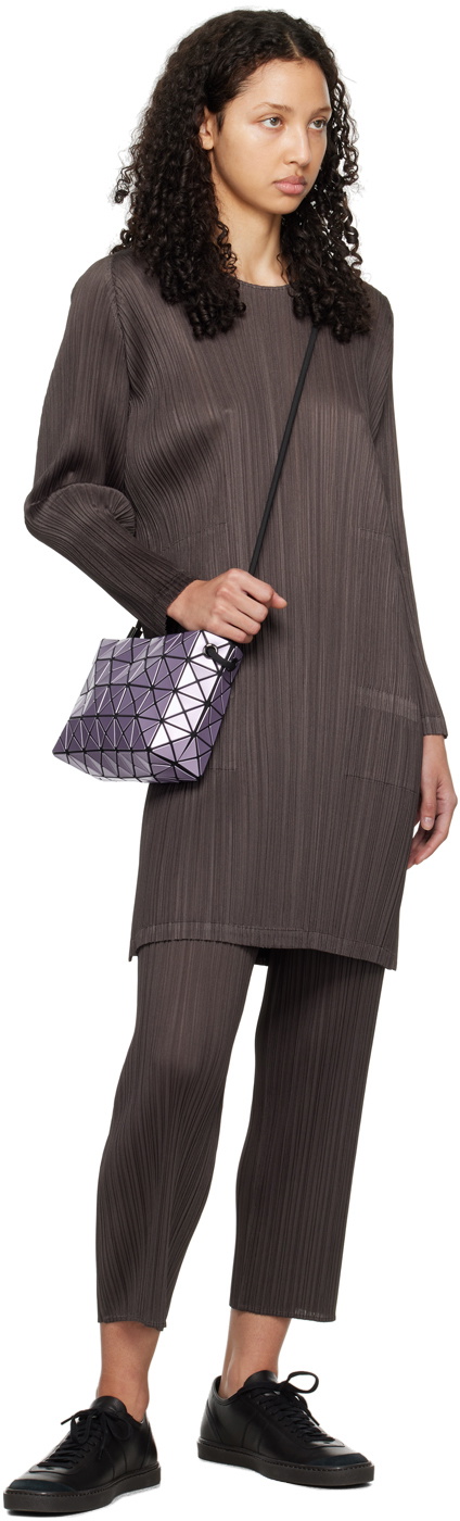 BAO BAO ISSEY MIYAKE Purple Loop Metallic Shoulder Bag Bao Bao