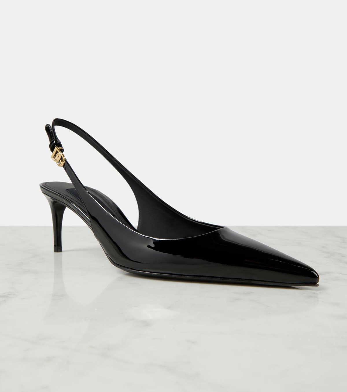 Dolce&Gabbana Patent leather slingback pumps