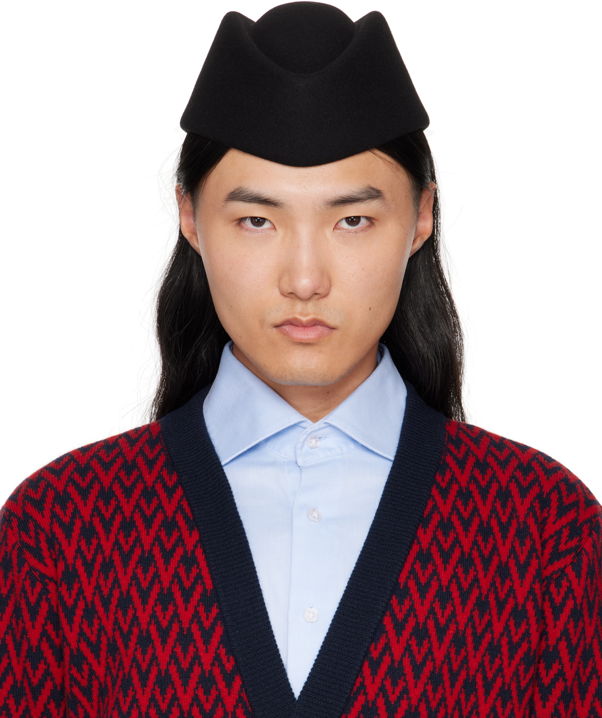 Valentino Garavani Reversible Blue Optical Bucket Hat Valentino