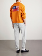 Cherry Los Angeles - Western Athletic Embroidered Cotton-Blend Jersey Sweatpants - Gray