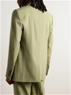 AMI PARIS - Double-Breasted Twill Suit Jacket - Green