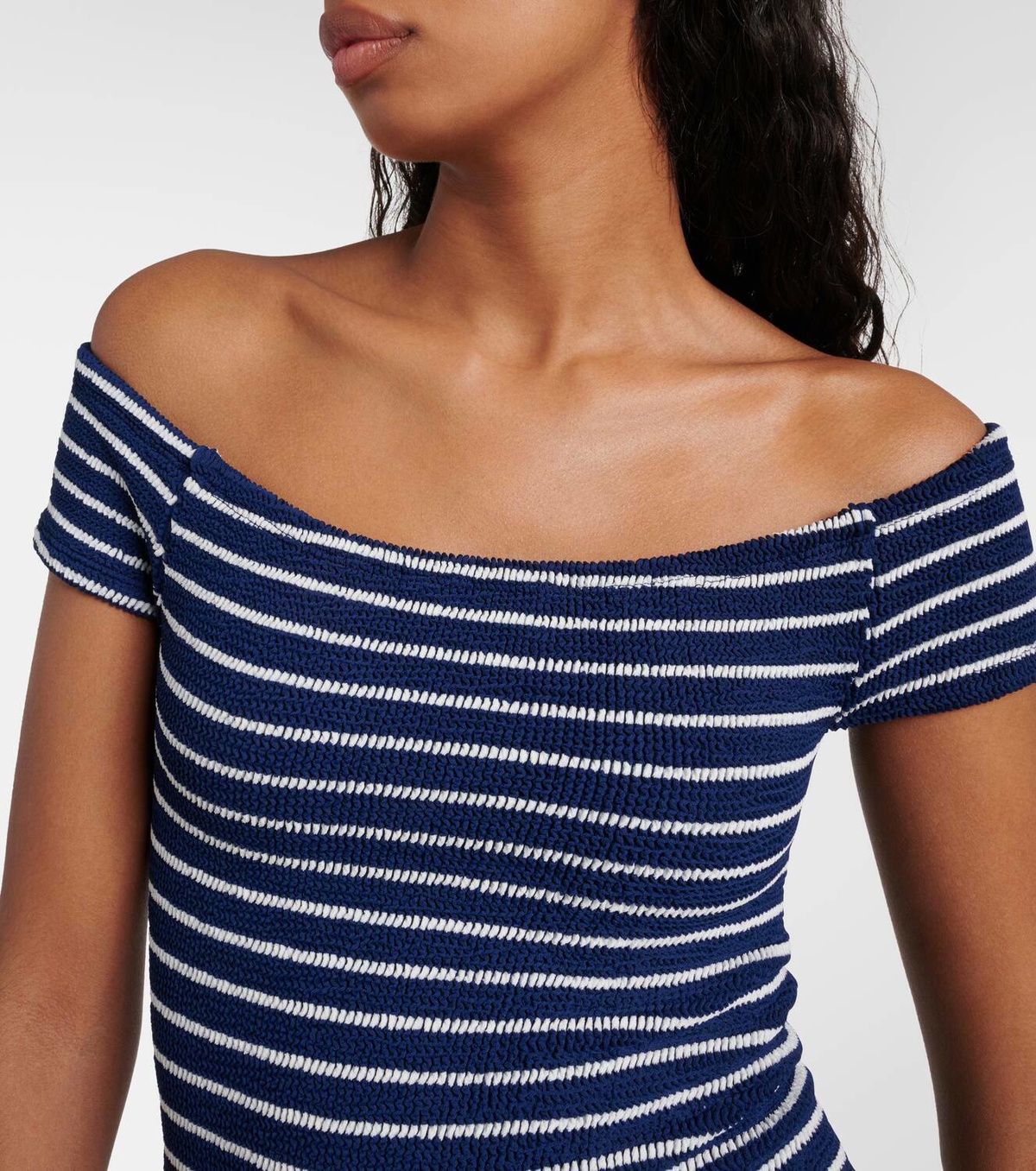 Hunza G Grace striped jersey minidress