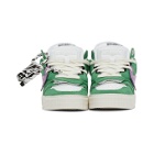 Off-White White and Green Off-Court 3.0 Low Sneakers