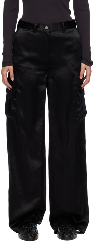 Photo: Theory Black Wide-Leg Trousers