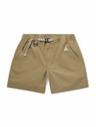 Nike - ACG Straight-Leg Belted Logo-Embroidered Shell Shorts - Neutrals