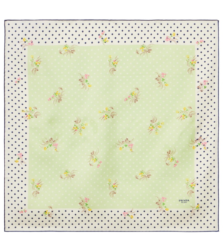 Photo: Prada Printed silk twill scarf