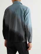 NOMA t.d. - Convertible-Collar Hand-Dyed Cotton-Flannel Shirt - Blue