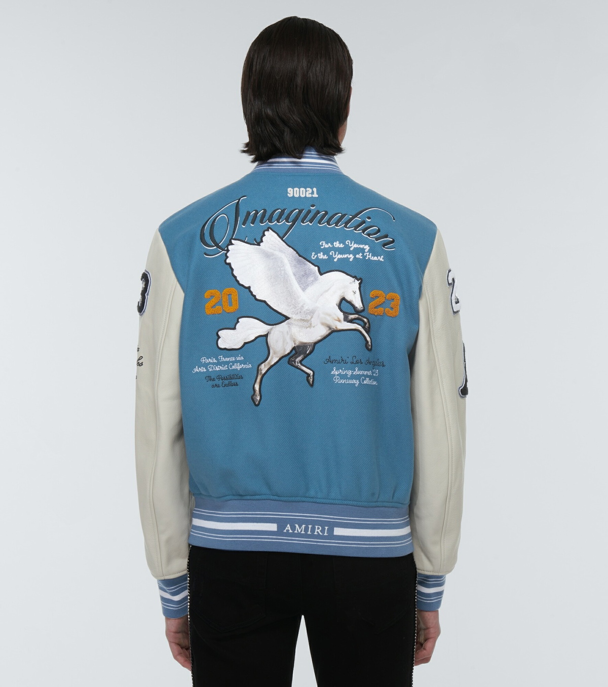 Amiri - Embroidered wool-blend varsity jacket Amiri