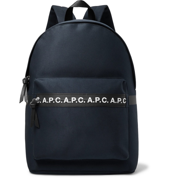 Photo: A.P.C. - Savile Logo-Trimmed Tech-Canvas Backpack - Blue