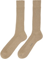 TOM FORD Beige Rib Socks