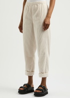 American Vintage Padow Cropped Corduroy Trousers Ecru