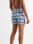 FRESCOBOL CARIOCA - Ipanema Mid-Length Printed Swim Shorts - Blue