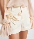 Blumarine Appliqué gabardine shorts