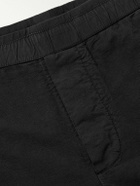 James Perse - Tapered Garment-Dyed Cotton and Hemp-Blend Trousers - Black