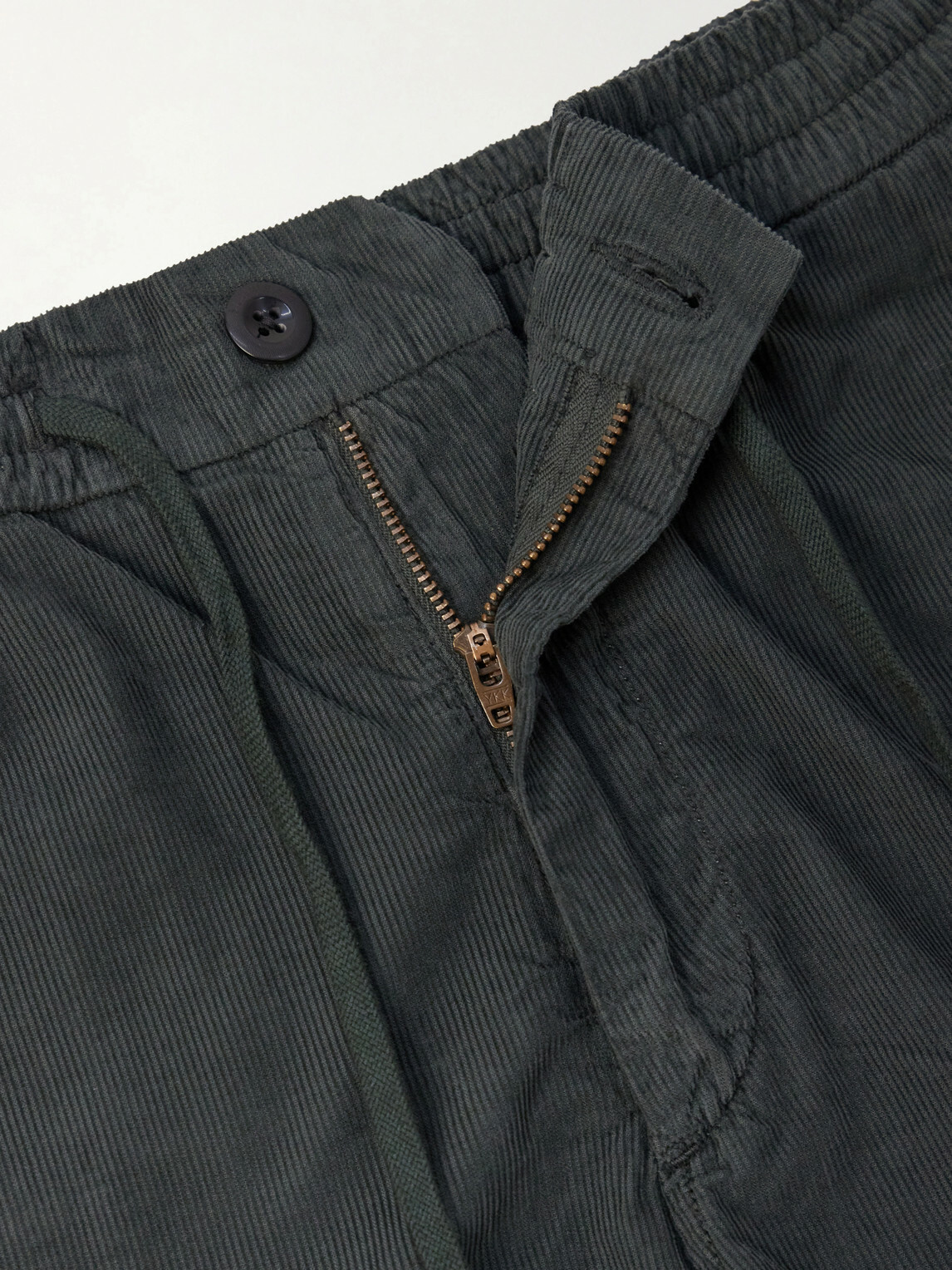Slowear - Straight-Leg Cotton-Corduroy Drawstring Shorts - Green