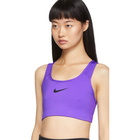 Nike Purple Swoosh Bra