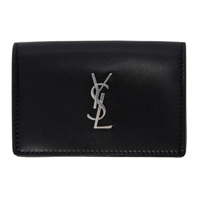 Photo: Saint Laurent Black Monogramme Snap Wallet