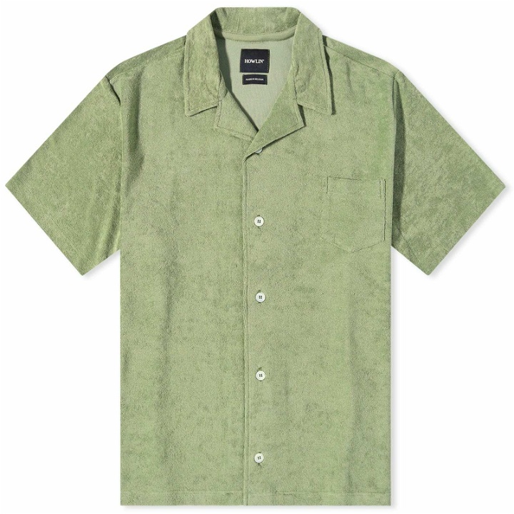Photo: Howlin by Morrison Men's Howlin' Cocktail Towelling Vacation Shirt in Agave