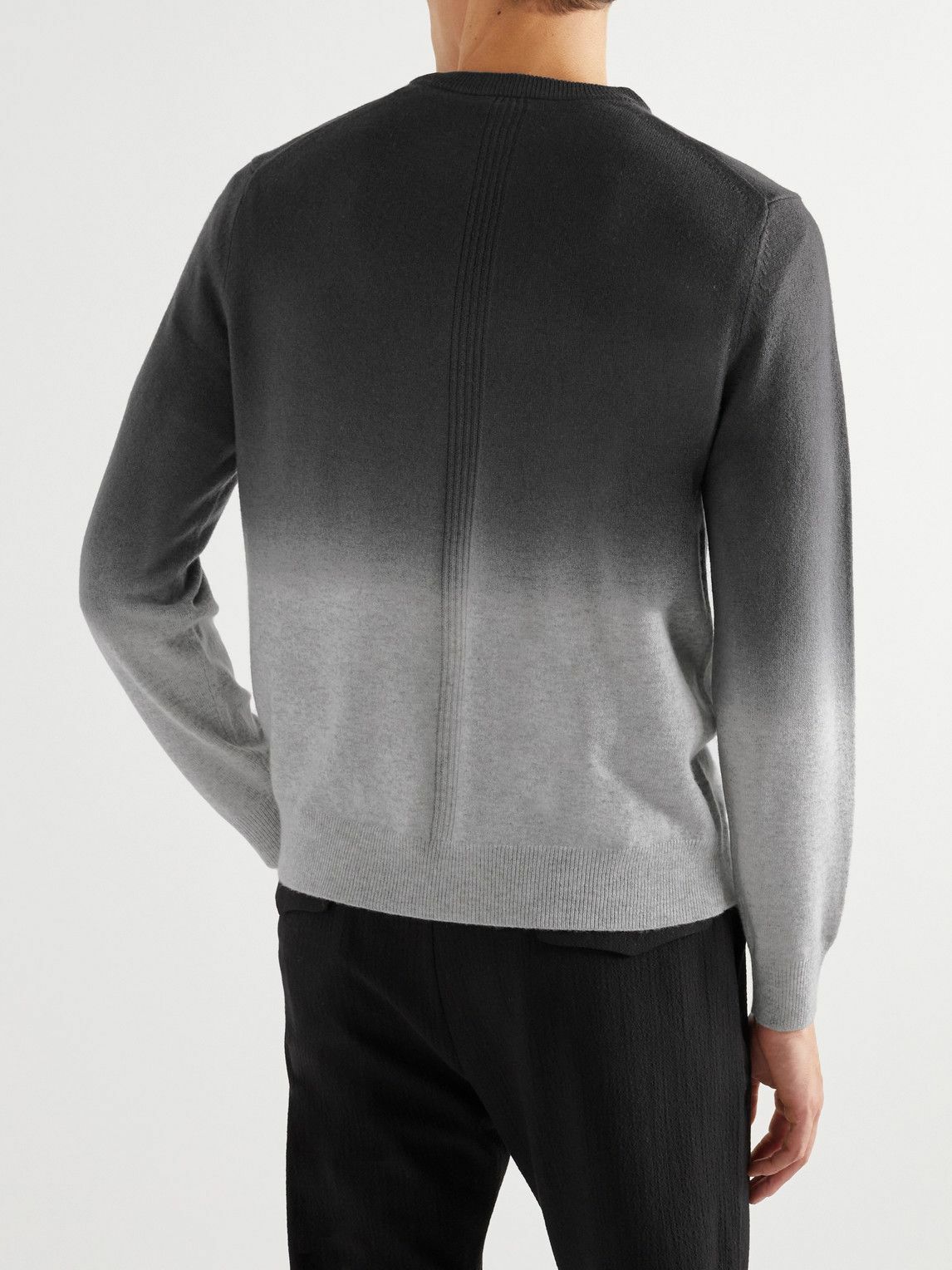 Pull En Alpaga Dégradé Absolut Cashmere - Taille L - Ivoire/anthracite - Occasion Très Bon état