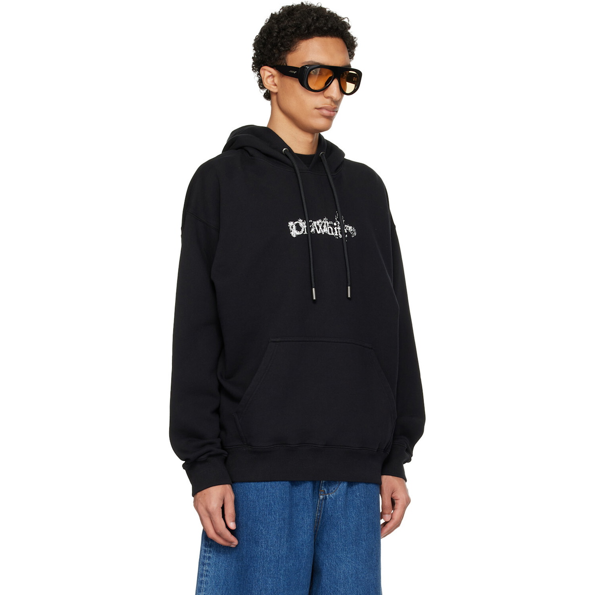 Off-White Black Heraldic Threshold Arrow Skate Hoodie