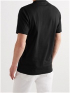 DUNHILL - Logo-Embroidered Cotton-Jersey T-Shirt - Black